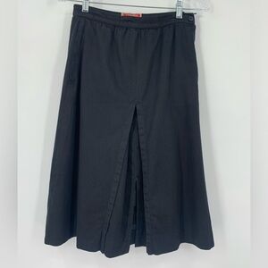 VTG Valentino Miss V Skirt Womens Black A-Line  Lined Sz XS Made Italy Pleated